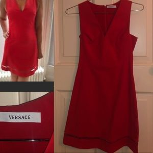 Like New ‘Versace” Red Aline Cocktail Dress SZ 38